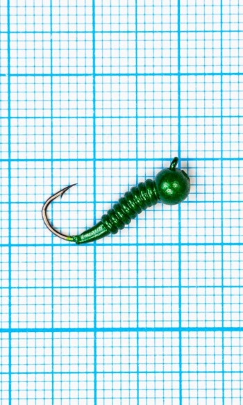 Мормышка Личинка комара (Mosquito) 1,2/10, зеленый Fluo