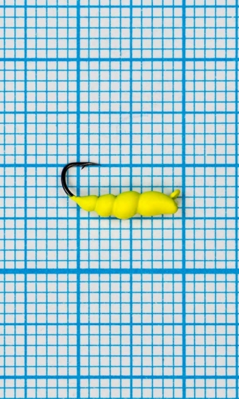 Мормышка Личинка жужелицы (Сarabo) 0,31/16, желтый Fluo +