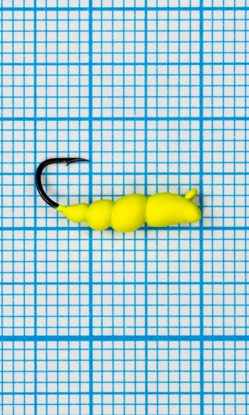 Мормышка Личинка жужелицы  (Сarabo) 0,72/12, желтый Fluo +