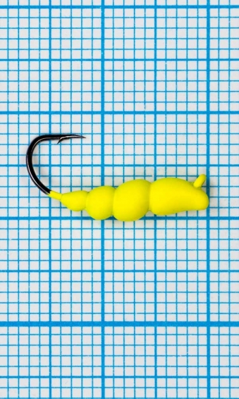 Мормышка Личинка жужелицы  (Сarabo) 1,0/10, желтый Fluo +