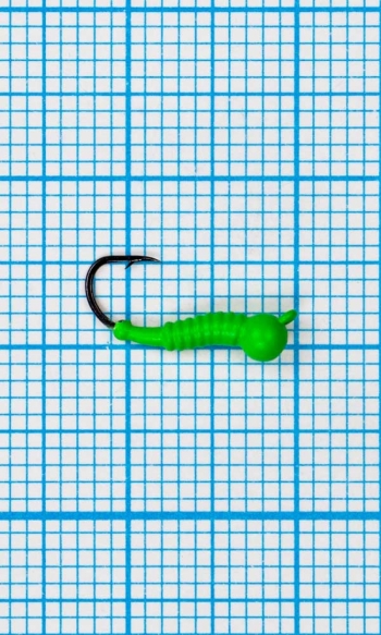 Мормышка Личинка комара (Mosquito) 0,3/14, зеленый Fluo +