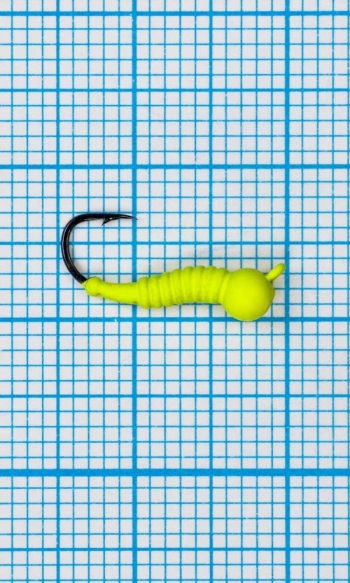Мормышка Личинка комара (Mosquito) 0,5/12, желтый Fluo +