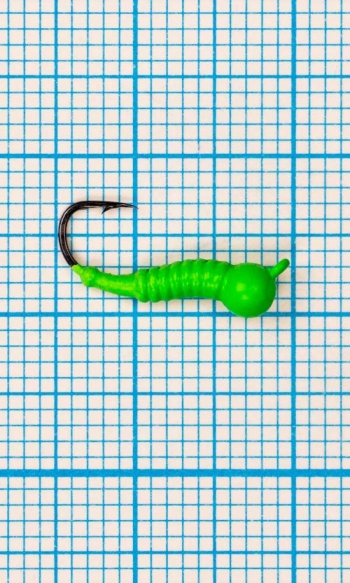 Мормышка Личинка комара (Mosquito) 0,5/12, зеленый Fluo +