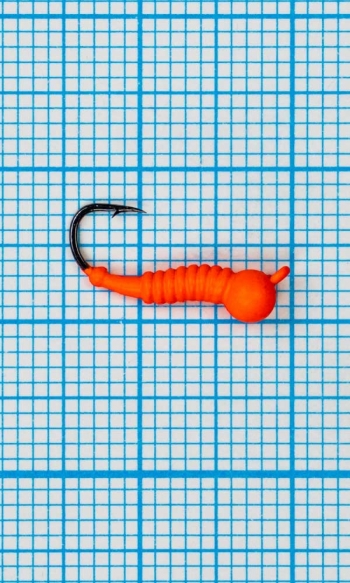 Мормышка Личинка комара (Mosquito) 0,5/12, красный Fluo +