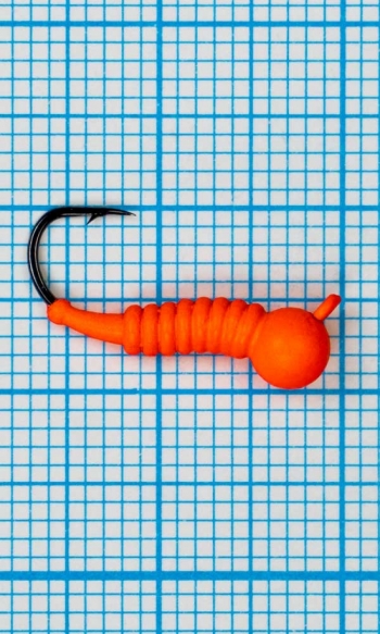 Мормышка Личинка комара (Mosquito) 1,2/10, красный Fluo +