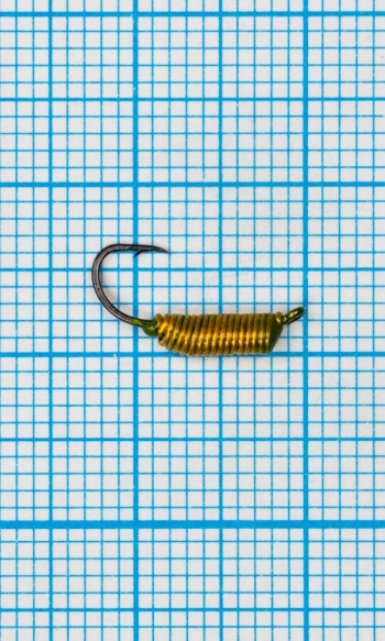 Мормышка Ручейник CADDIS № 1,жёлтый  Fluo
