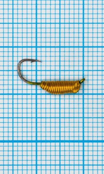 Мормышка Ручейник CADDIS № 2,жёлтый Fluo