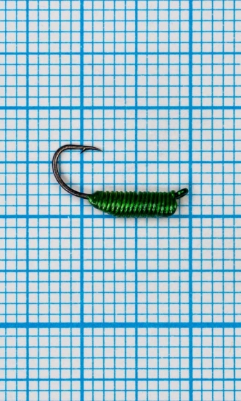 Мормышка Ручейник CADDIS № 1, зеленый  Fluo