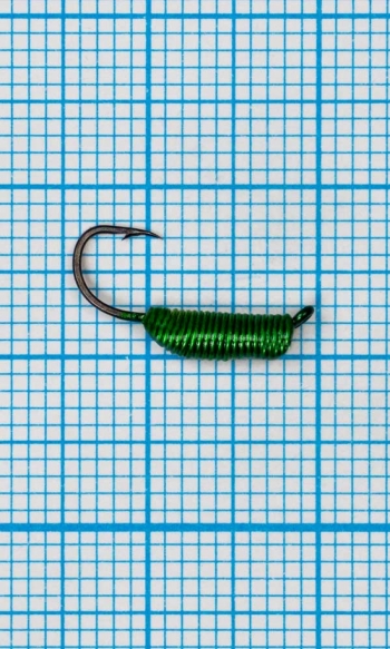Мормышка Ручейник CADDIS № 2, зеленый Fluo