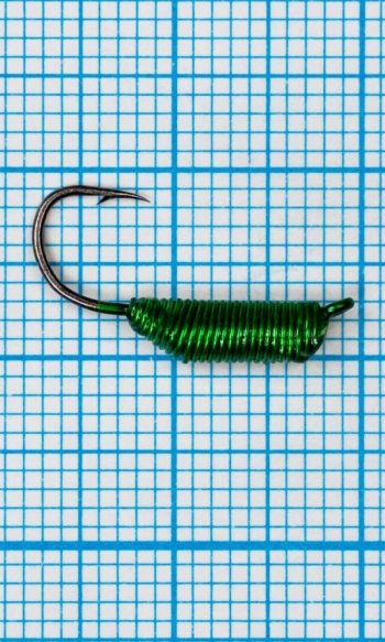 Мормышка Ручейник CADDIS № 3, зеленый Fluo