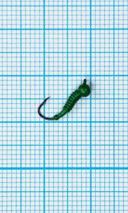 Мормышка Личинка комара (Mosquito) 0,3/14, зеленый Fluo