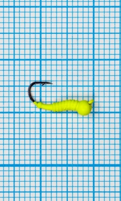 Мормышка Личинка комара (Mosquito) 0,3/14, желтый Fluo +