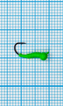 Мормышка Личинка комара (Mosquito) 0,3/14, зеленый Fluo +
