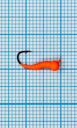 Мормышка Личинка комара (Mosquito) 0,3/14, красный Fluo +