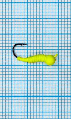 Мормышка Личинка комара (Mosquito) 0,5/12, желтый Fluo +