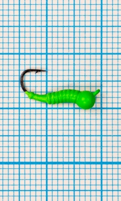 Мормышка Личинка комара (Mosquito) 0,5/12, зеленый Fluo +