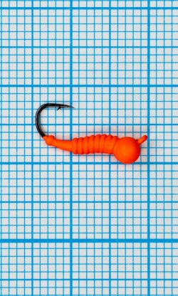 Мормышка Личинка комара (Mosquito) 0,5/12, красный Fluo +
