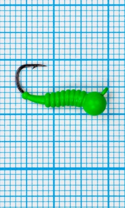 Мормышка Личинка комара (Mosquito) 1,2/10, зеленый Fluo +