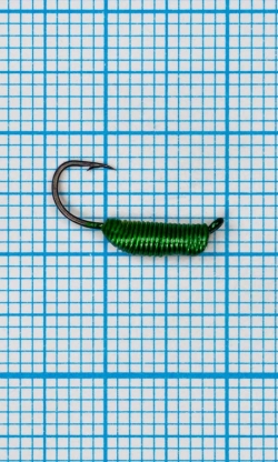 Мормышка Ручейник CADDIS № 2, зеленый Fluo