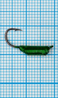 Мормышка Ручейник CADDIS № 3, зеленый Fluo