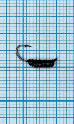 Мормышка Ручейник CADDIS № 1, черный Fluo